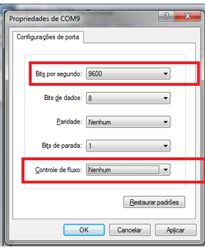 Imagem selelcionando blaud rate e controle de fluxo