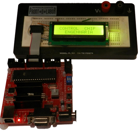 Microcontrolador 8051 em protoboard