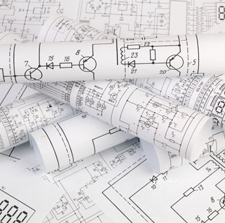 Projeto eletrônico desenhado no papel