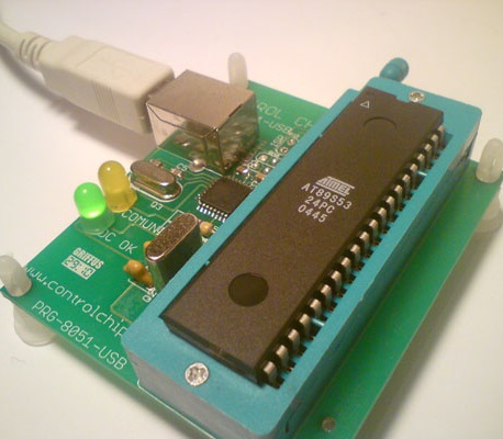 Gravador de 8051 gravando a memoria flash do 8051