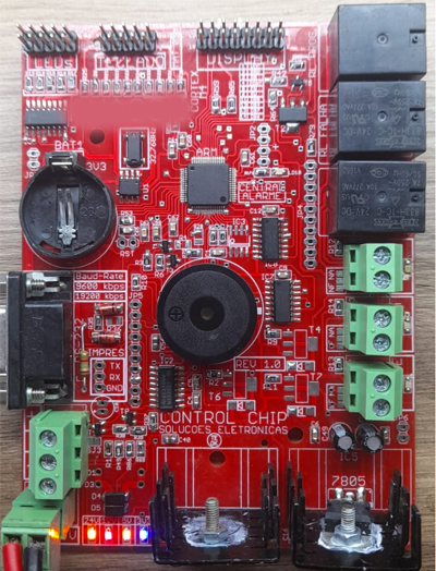 Placa Eletrônica Central de Alarme de incêncio